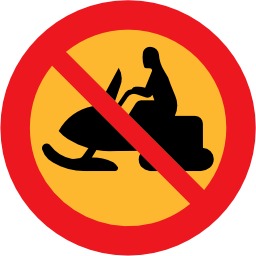 Pictograms road signs no snowmobiles sign icon 256x256