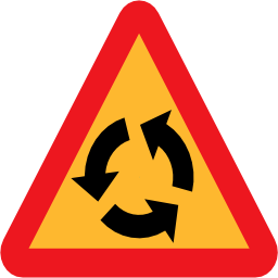Pictograms road signs roundabout sign icon 256x256