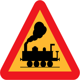 Pictograms road signs train roadsign icon 256x256