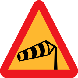 Pictograms road signs windsock pointing left sign icon 256x256