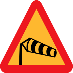 Pictograms road signs windsock pointing right sign icon 256x256