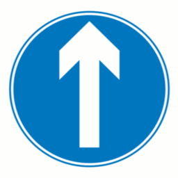 Pictographs ahead only icon 256x256