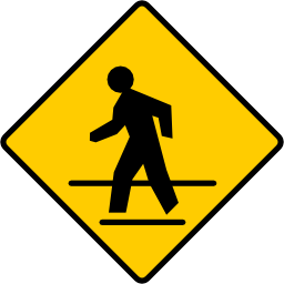 Road sign us crosswalk icon 256x256