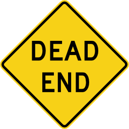Road sign us dead end icon 256x256