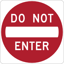 Road sign us do not enter icon 256x256