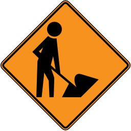 Road sign us mutcd construction icon 256x256