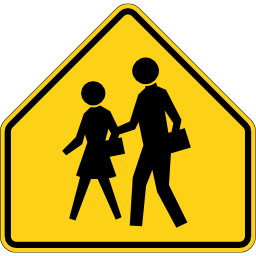 Road sign us school icon 256x256