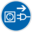 Pictogram din unplug before opening icon 32x32