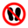 Pictograms aem no standing in this area icon 32x32