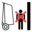 Pictograms aem never stand in unloading area icon 32x32