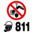 Pictograms aem prohibition of digging icon 32x32
