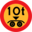 Pictograms road signs ton payload sign icon 32x32