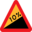 Pictograms road signs upward gradient roadsign icon 32x32