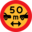 Pictograms road signs between cars sign icon 32x32