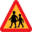 Pictograms road signs children crossing road sign icon 32x32