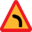 Pictograms road signs dangerous bend bend to left icon 32x32