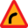 Pictograms road signs dangerous bend bend to right icon 32x32