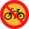 Pictograms road signs no bicycles roadsign icon 32x32