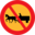 Pictograms road signs no horse and carts sign icon 32x32