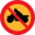 Pictograms road signs no motorbikes icon 32x32