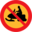 Pictograms road signs no snowmobiles sign icon 32x32