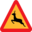 Pictograms road signs warning deer roadsign icon 32x32