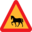 Pictograms road signs warning horses roadsign icon 32x32
