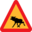 Pictograms road signs warning moose roadsign icon 32x32