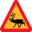 Pictograms road signs warning reindeer roadsign icon 32x32