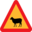 Pictograms road signs warning sheep roadsign icon 32x32