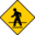 Road sign us crosswalk icon 32x32