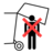 Pictograms aem never stand in unloading area icon 48x48