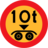 Pictograms road signs ton payload sign icon 48x48