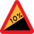 Pictograms road signs upward gradient roadsign icon 48x48