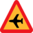 Pictograms road signs airplane roadsign icon 48x48