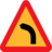 Pictograms road signs dangerous bend bend to left icon 48x48