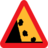 Pictograms road signs falling rocks from the lhs roadsign icon 48x48