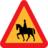 Pictograms road signs horserider roadsign icon 48x48