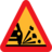 Pictograms road signs loose stones on the road roadsign icon 48x48