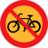Pictograms road signs no bicycles roadsign icon 48x48