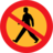 Pictograms road signs no entry sign with man icon 48x48