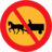 Pictograms road signs no horse and carts sign icon 48x48