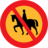 Pictograms road signs no horse riding sign icon 48x48