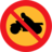 Pictograms road signs no motorbikes icon 48x48