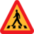 Pictograms road signs pedestrian crossing sign icon 48x48