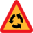 Pictograms road signs roundabout sign icon 48x48