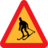 Pictograms road signs skiier sign icon 48x48