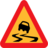 Pictograms road signs slippery roadsign icon 48x48