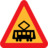 Pictograms road signs tram roadsign icon 48x48