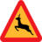 Pictograms road signs warning deer roadsign icon 48x48